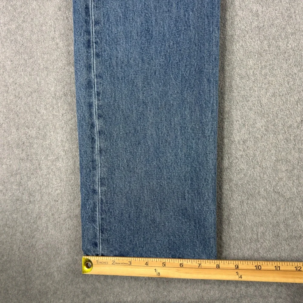 Levis 501 Mens Jeans Tag 34x34 Fits 36x34 Blue Denim Button Fly Straight Cotton